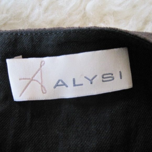 ALYSI Faux Leather/Knit Shell Top - Picture 9 of 11